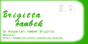 brigitta hambek business card